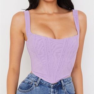 HOUSE OF CB Ninetta Lilac Power Mesh Corset